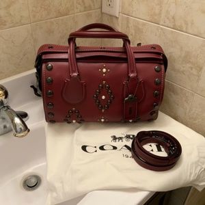COACH BADLANDS 1941 WESTERN RIVETS LEATHER SATCHEL